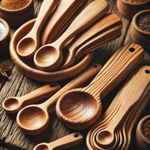Hand-Carved Wooden Measuring Spoons