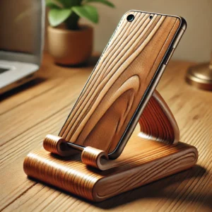 Hand-Carved Wooden Mobile Phone Stand