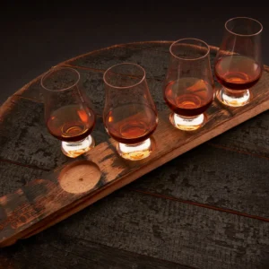 Hand-Carved Wooden Whiskey Flight Board