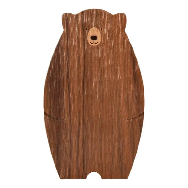Bear-Shaped Hand-Carved Chopping Board