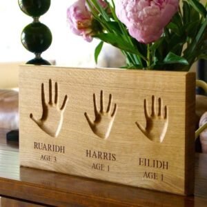 Personalized Wooden Handprint Impression Plaque